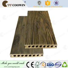 wpc hueco de madera al aire libre piso compuesto hoja decking